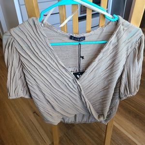 Women's Taupe Blouse Size Small